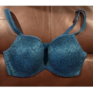 Avenue Lace Balconette Bra - Blue